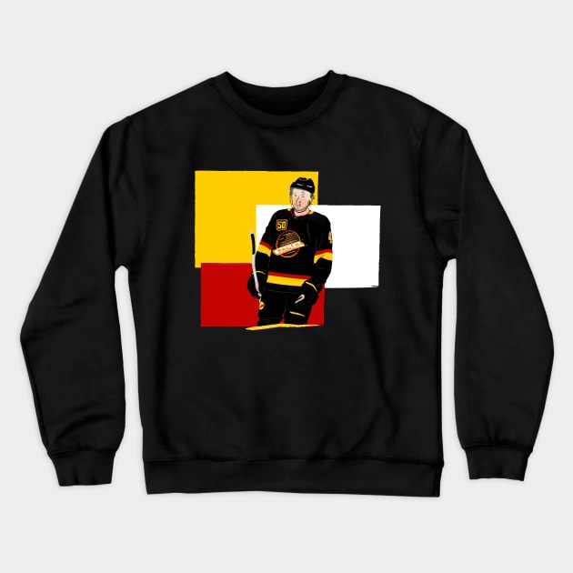 Quinn Hughes, Vancouver Canucks Wunderkind Defenceman Crewneck Sweatshirt by MDSmith29